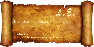 Linder Emese névjegykártya